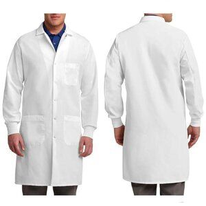 NEW Red Kap Professional Unisex Specialized Cuff Lab Coat w/‎ 3 pockets Sz XL